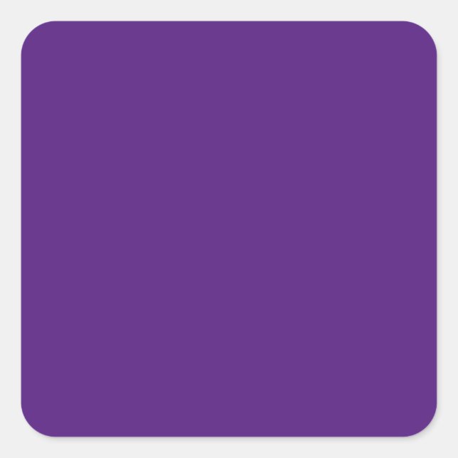 Royal Purple #52187E, Greyish Purple Square Sticker (Front)