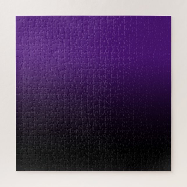 Royal Purple and Black Ombre Jigsaw Puzzle (Vertical)