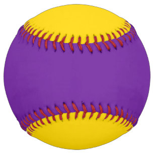 Royal Purple and Bright Gold Custom Softball