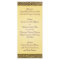 Royal Purple and Gold Floral Menu Card