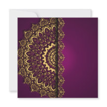 Royal Purple and Gold Invitation
