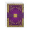 Royal Purple and Gold Monogram Wedding Invitation
