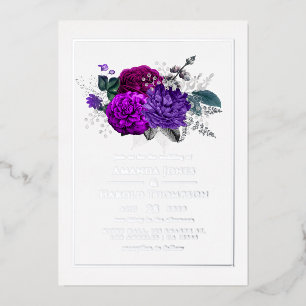 Royal Purple and Silver Floral Wedding