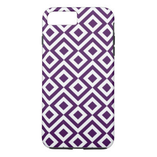 Royal Purple and White Meander iPhone 8 Plus/7 Plus Case