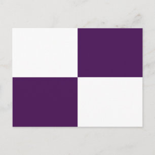 Royal Purple and White Rectangles Postcard
