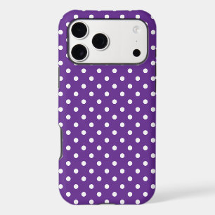 Royal Purple and White Tiny Polka Dot Pattern