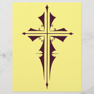 Royal Purple Christian Cross Art Flyer