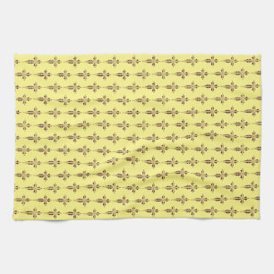 Royal Purple Christian Cross Art Tea Towel