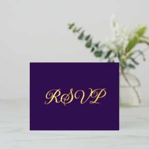 Royal Purple Elegant Co-Starring Foil RSVP Card