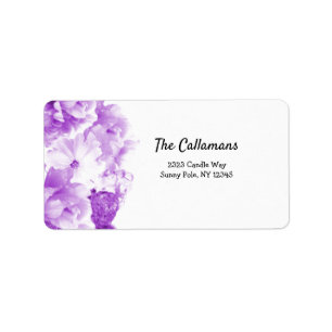 Royal Purple Floral Address Label
