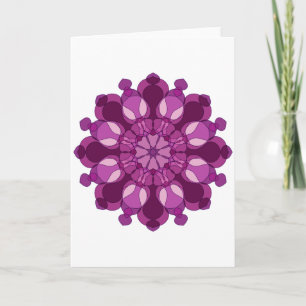Royal Purple Flower Mandala Card