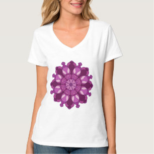 Royal Purple Flower Mandala T-Shirt
