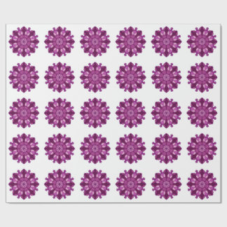 Royal Purple Flower Mandala Wrapping Paper
