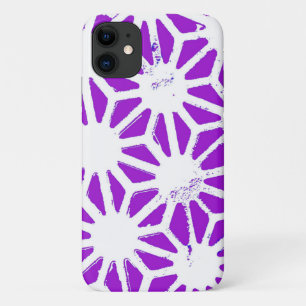 Royal purple geometric pattern iPhone 11 case