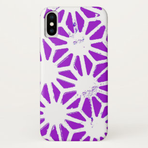 Royal purple geometric pattern iPhone x case