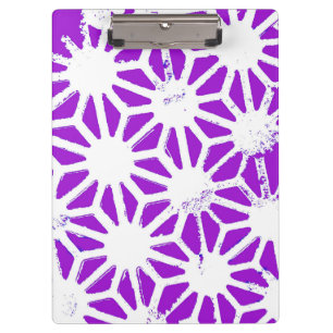 Royal purple geometric pattern clipboard