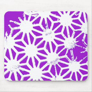Royal purple geometric pattern mouse mat