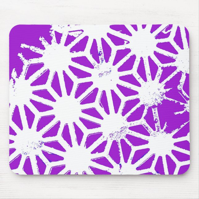 Royal purple geometric pattern mouse mat (Front)