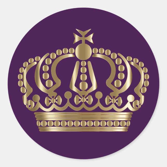 Royal Purple Gold Crown Envelope Seal (Front)