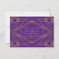 Royal Purple Gold Great Gatsby Wedding
