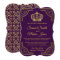 Royal Purple Gold Ornate Crown Wedding Invitation