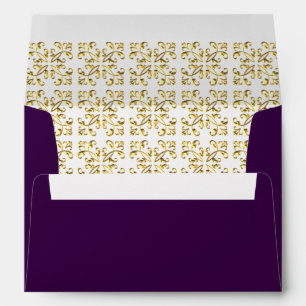 Royal Purple Gold Ornate Envelope