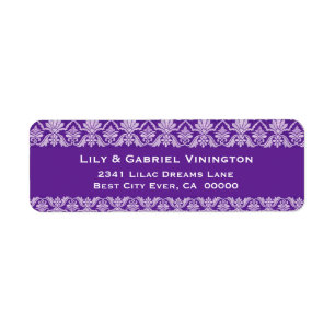 Royal Purple Lace Wedding Damask P550