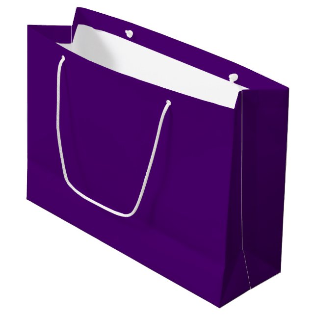 Royal purple  large gift bag (Front Angled)