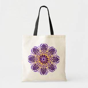 Royal Purple Mandala Shopping Tote Bag