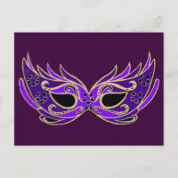 Royal purple masquerade mask