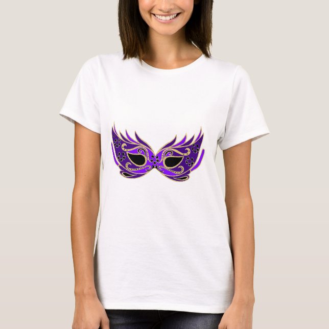 Royal purple masquerade mask T-Shirt (Front)