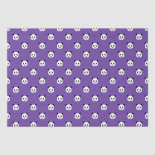 Royal Purple - Minimalist Panda Pattern Tissue Paper