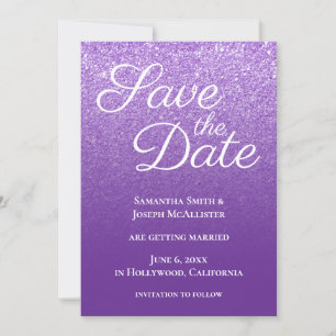 Royal Purple Modern Gradient Save The Date