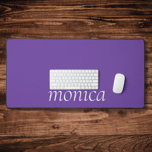 Royal Purple Modern Name   Trendy Minimalist Desk Mat