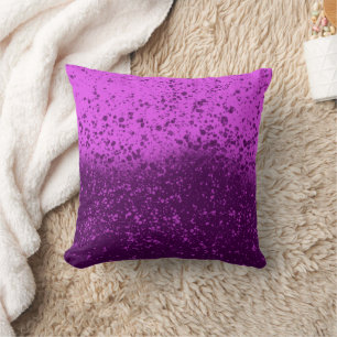 Royal Purple Monochromatic Splatter Cushion