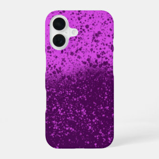 Royal Purple Monochromatic Splatter iPhone 16 Case