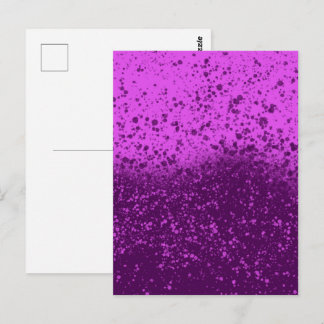 Royal Purple Monochromatic Splatter Postcard