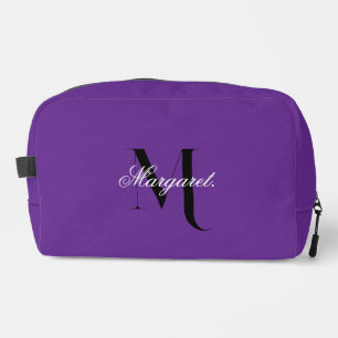 Royal Purple Monogram Dopp Kit With Custom Name