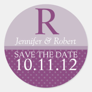 Royal Purple Monogram Envelope Seals