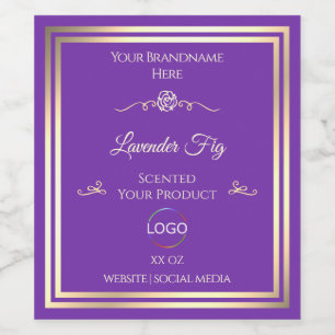 Royal Purple Product Label Gold Frame with Logo