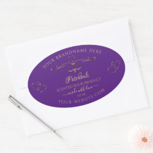 Royal Purple Product Labels Ornate Borders Hearts