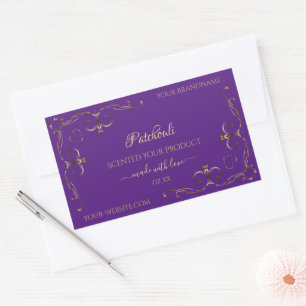 Royal Purple Product Labels Ornate Corner Borders