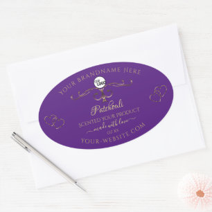 Royal Purple Product Labels Ornate Hearts Add Logo