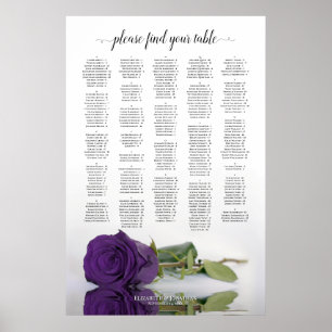 Royal Purple Rose Alphabetical Seating Chart