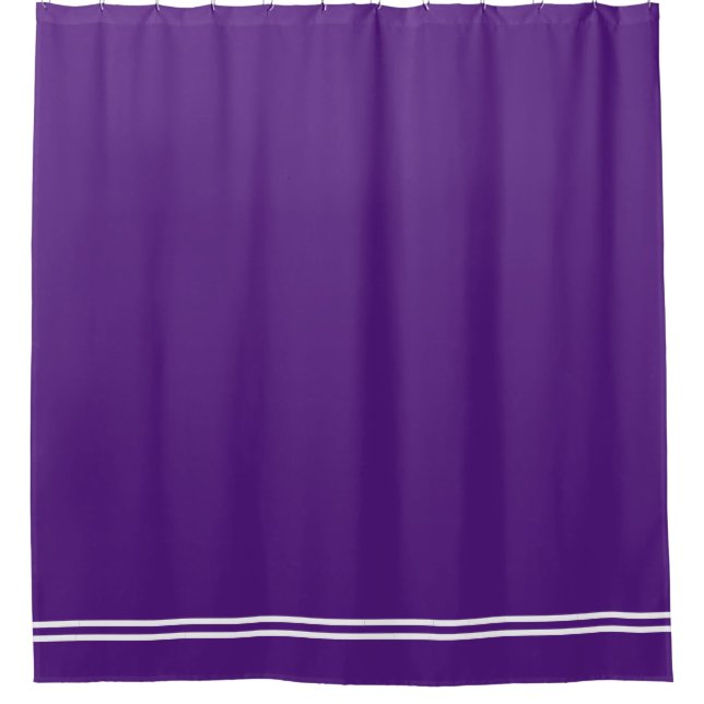 Royal Purple shower curtain double line border (Front)