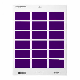 Royal purple (solid color)  label