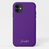 Royal Purple Solid Colour Custom Monogram