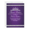 Royal Purple Tiara Birthday Invitation