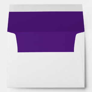 Royal Purple Trim Script Return Address Mailing Envelope