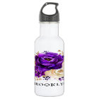 Royal Purple Violet Gold Floral Bridesmaid gift